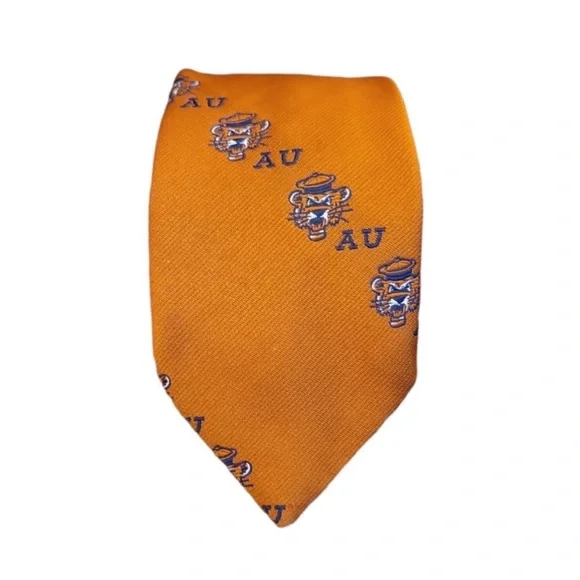 Vintage 1970s Prince Consort made by Schreter Auburn University Tigers Neck Tie - Picture 2 of 3